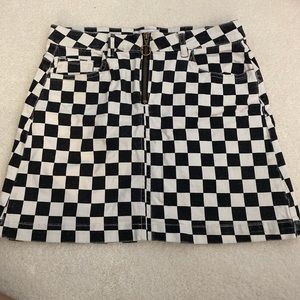 checkered skirt